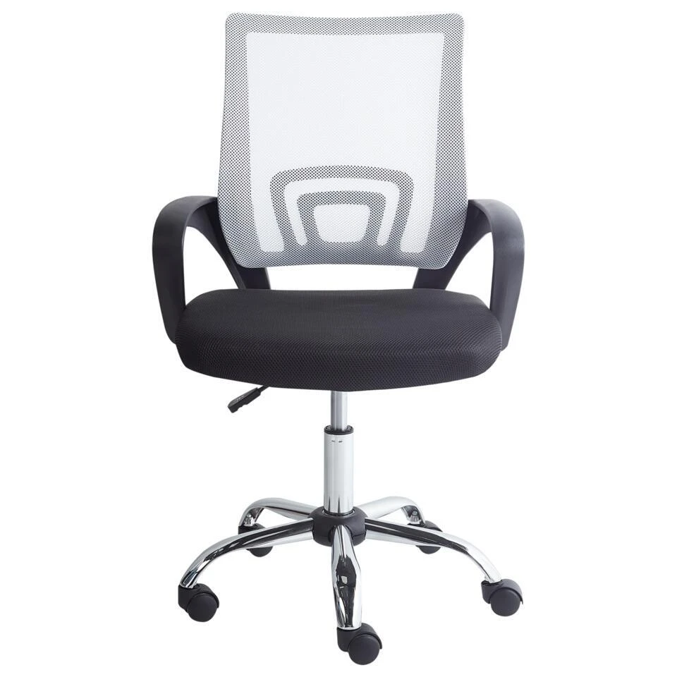 SOLID - Bureaustoel - Zwart/Wit - Polyester 7 SOLID - Bureaustoel - Zwart/Wit - Polyester - Afbeelding 5