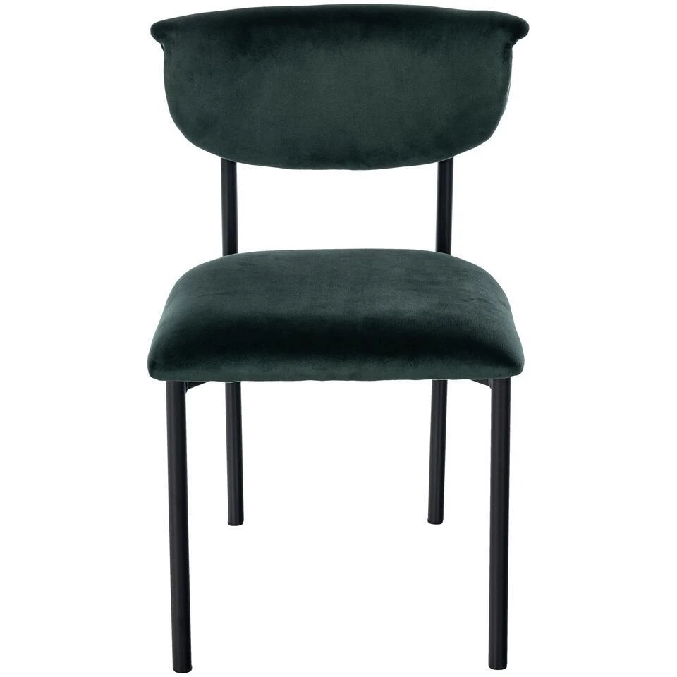 CLP Eetkamerstoel Gambell Fluweel - Donkergroen 8 CLP Eetkamerstoel Gambell Fluweel - Donkergroen - Afbeelding 6