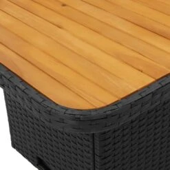 VidaXL - Tuintafel - Zwart - Poly Rattan En Hout - 90 X 55 X 71 Cm 22 VidaXL - Tuintafel - Zwart - Poly Rattan En Hout - 90 X 55 X 71 Cm -Meubelpromotie c0d4ba74bc6e4b279b584d16a4bab8a7