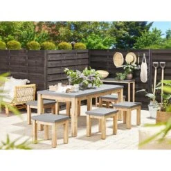 Beliani Tuinstoel OSTUNI - Grijs Vezelcement -Meubelpromotie c0f75dd7e3de4c378f991f46f1d3e509