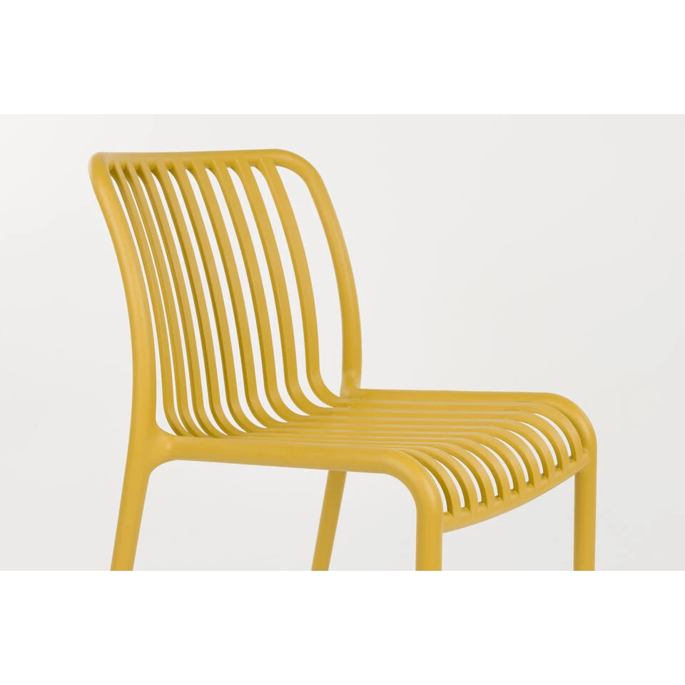 Housecraft Living Mante Tuinstoelen Kunststof Geel - Set Van 4 9 Housecraft Living Mante Tuinstoelen Kunststof Geel - Set Van 4 - Afbeelding 7