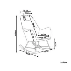 Beliani Schommelstoel ARRIE - Beige Polyester -Meubelpromotie c11c696c40444d45abd9aafae8c199ef