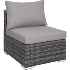 Tectake Wicker Loungeset San Marino Met Aluminium Frame, Grijs -Meubelpromotie c1638635988547a9b5ace443f089fcdf