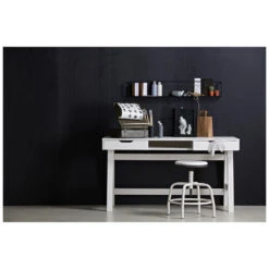 WOOOD Nikki Bureau - Grenenhout - Wit - 75x140x62 -Meubelpromotie c1fd82a21d5542ceaf34cda34b3f6b14