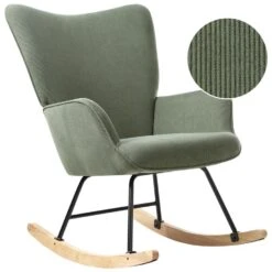 ARSET - Schommelstoel - Donkergroen - Bouclé 14 ARSET - Schommelstoel - Donkergroen - Bouclé -Meubelpromotie c1ff3f464503428da8a15b2003244977