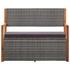 VidaXL Opbergbankje 115 Cm Poly Rattan En Massief Acaciahout Grijs 9 VidaXL Opbergbankje 115 Cm Poly Rattan En Massief Acaciahout Grijs -Meubelpromotie c2052f1e8cce445dbbef3172192bf7f9