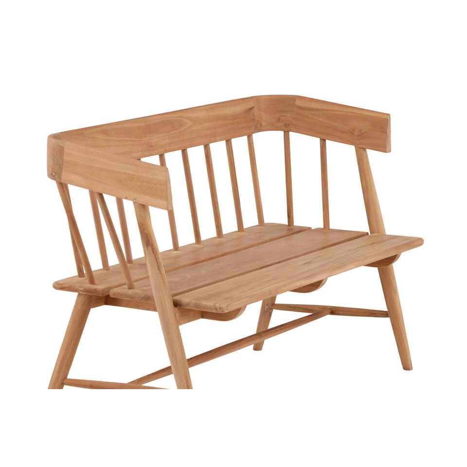 Fjôrd Tuinbank Naturel Teakhout - 132x132x85cm - Split 9 Fjôrd Tuinbank Naturel Teakhout - 132x132x85cm - Split - Afbeelding 7