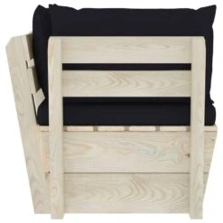 VidaXL - Tuinhoekbank - Zwart - Hout - Met Kussens Pallet 12 VidaXL - Tuinhoekbank - Zwart - Hout - Met Kussens Pallet -Meubelpromotie c33d40692a3b488fb1974f4c1f4b8b36