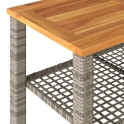VidaXL - Salontafel Met Opbergruimte - Grijs - Poly Rattan En Hout - 70x38x42 Cm -Meubelpromotie c36b29af7b3147f98d47034a49aa76b8
