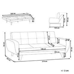 FLORLI - Slaapbank 3-zits - Groen - Polyester 14 FLORLI - Slaapbank 3-zits - Groen - Polyester -Meubelpromotie c404ae0df28b4cf79305225e3a432c61