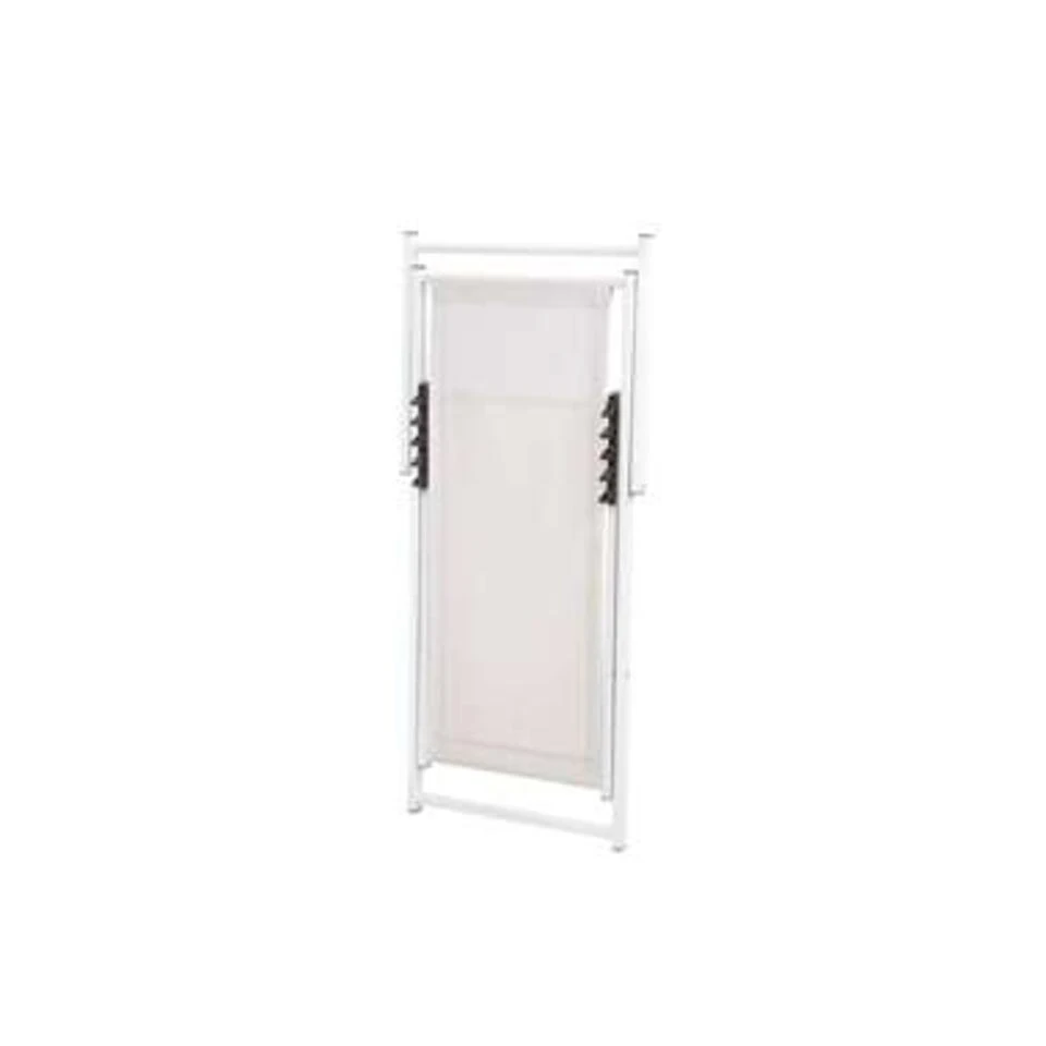 Beliani Tuinligstoel LOCRI - Wit Polyester, Aluminium 5 Beliani Tuinligstoel LOCRI - Wit Polyester, Aluminium - Afbeelding 3