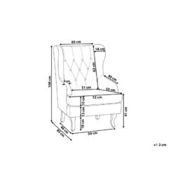 Beliani Fauteuil ALTA - Blauw Fluweel -Meubelpromotie c613c8286ff74cb9a702831023c75fff