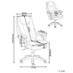 CHIEF - Bureaustoel - Off-white - Kunstleer 15 CHIEF - Bureaustoel - Off-white - Kunstleer -Meubelpromotie c6b4727078714e08ae16d220a0cab9a6