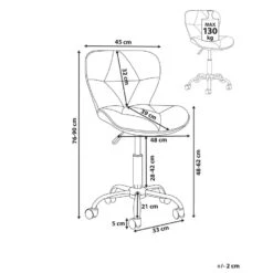 VALETTA - Bureaustoel - Zwart - Kunstleer 14 VALETTA - Bureaustoel - Zwart - Kunstleer -Meubelpromotie c710285774c54002bb886acd604b9714