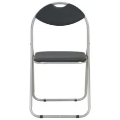 VidaXL Eetkamerstoelen Inklapbaar 2 St Kunstleer Zwart -Meubelpromotie c853dbbcceca4843a13eba9b77642670