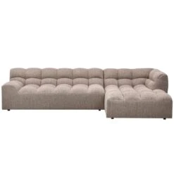 WOOOD Allure Chaise Longue Bank - Polyester - Bruin Melange-79x324x165 -Meubelpromotie c880939987144f5a958eeb202c707f73