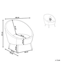 LANGA - Fauteuil - Taupe - Fluweel -Meubelpromotie c92d0d8ab4fd4a3b87818d43d32d60b0