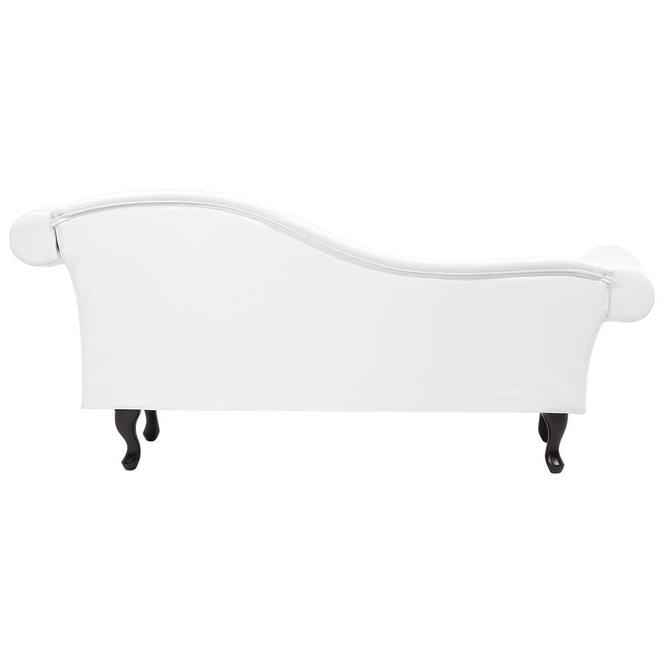 LATTES - Chaise Longue - Wit - Rechterzijde - Kunstleer 9 LATTES - Chaise Longue - Wit - Rechterzijde - Kunstleer - Afbeelding 7