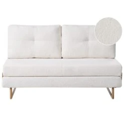 JERSLEV - 3-zits Slaapbank - Off-white - Bouclé -Meubelpromotie ca3be8f951d34c4fba08802202486105