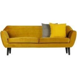 WOOOD Rocco 2-Zits Bank - Velvet - Oker - 75x187x82 11 WOOOD Rocco 2-Zits Bank - Velvet - Oker - 75x187x82 -Meubelpromotie ca4a64ff773e4940a7ad23e7056fef20