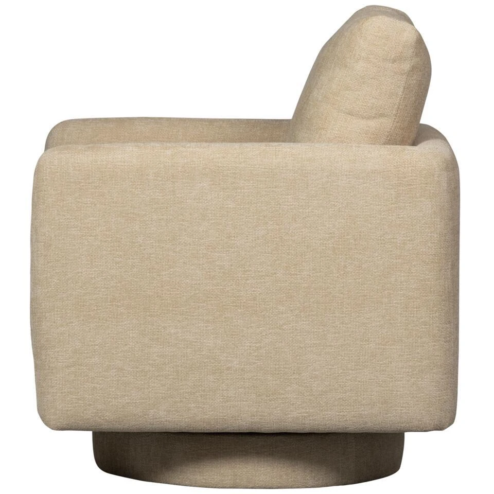 WOOOD Oscar Draaifauteuil - Chenille - Naturel - 64x78x79 8 WOOOD Oscar Draaifauteuil - Chenille - Naturel - 64x78x79 - Afbeelding 6
