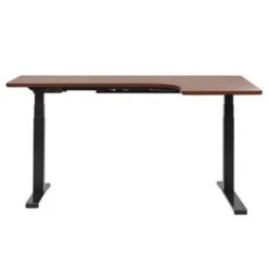 Beliani Verstelbaar Bureau DESTIN - Donkere Houtkleur Spaanplaat -Meubelpromotie cbd9d25438e14eae879a63ae5426e515