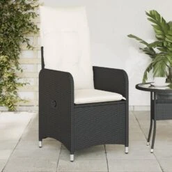 VidaXL - Tuinstoel Verstelbaar Met Kussens - Zwart - Poly Rattan 13 VidaXL - Tuinstoel Verstelbaar Met Kussens - Zwart - Poly Rattan -Meubelpromotie cc32a51214764c9e9dc9bd3a732eab8f
