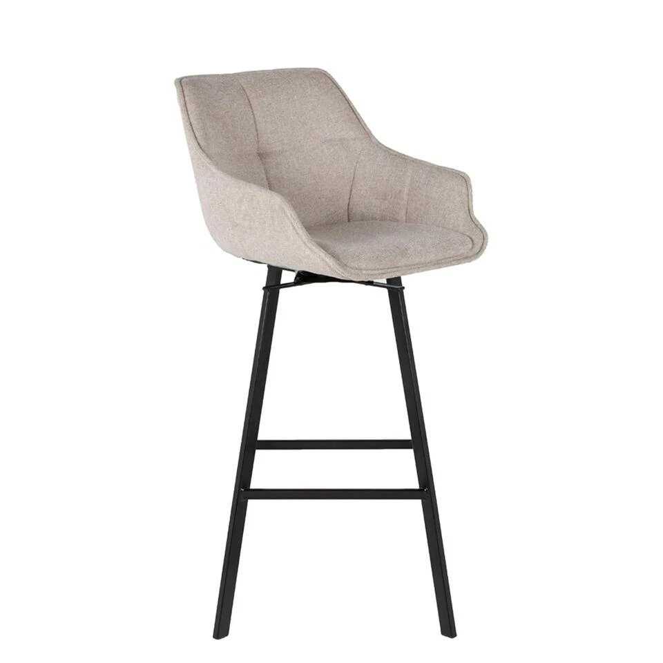 Giga Meubel Barstoel Beige Draaibaar - Zithoogte 65cm - Stoel Shannon 6 Giga Meubel Barstoel Beige Draaibaar - Zithoogte 65cm - Stoel Shannon - Afbeelding 4