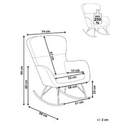 ANASET - Schommelstoel - Wit/Zwart - Bouclé 14 ANASET - Schommelstoel - Wit/Zwart - Bouclé -Meubelpromotie cc86c8fce4af42a0871e0f6cdc55de94