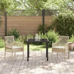 VidaXL - Tuinstoel - Beige - Poly Rattan - 53 X 60 X 85cm 14 VidaXL - Tuinstoel - Beige - Poly Rattan - 53 X 60 X 85cm -Meubelpromotie cce6417d48f84e64915a92ba17f356e2