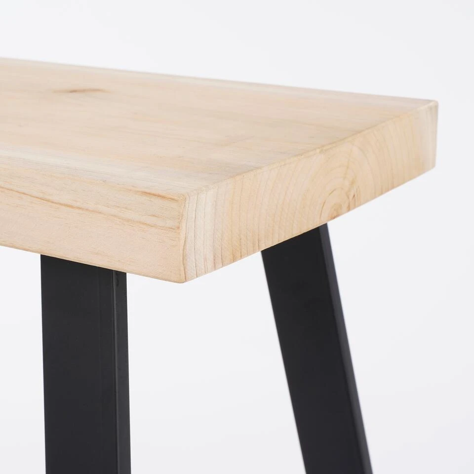 Mica Decorations Plano Kruk - L46 X B32 X H46 Cm - Lichtbruin 4 Mica Decorations Plano Kruk - L46 X B32 X H46 Cm - Lichtbruin - Afbeelding 2