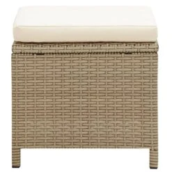 VidaXL Tuinkrukken 2 St Met Kussens Poly Rattan Beige -Meubelpromotie ce53291b62ab4ca38b625c3320df09e6