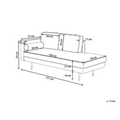 MIRAMAS - Chaise Longue - Groen - Linkerzijde - Fluweel -Meubelpromotie cf8e7975fbe246e58553aae59fc75483