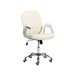 Beliani Bureaustoel PRINCESS - Beige Kunstleer 9 Beliani Bureaustoel PRINCESS - Beige Kunstleer -Meubelpromotie cfaaab7aced74d10bed92bb825982ce9