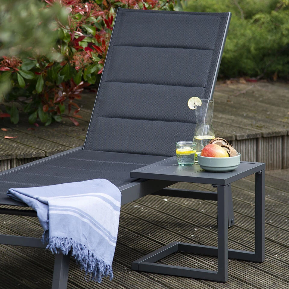 Happy Garden Bijzettafel BARBADOS - Grijs - Aluminium 4 Happy Garden Bijzettafel BARBADOS - Grijs - Aluminium - Afbeelding 2