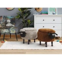 SHEEP - Hocker - Grijs - Polyester 31 SHEEP - Hocker - Grijs - Polyester -Meubelpromotie d039d61ca54f4e2d89b20bc7776efac8