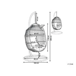 Beliani Hangstoel ALBA - Wit Pe Rotan 7 Beliani Hangstoel ALBA - Wit Pe Rotan -Meubelpromotie d13704e4de9b48f090467d0b14cff610 1