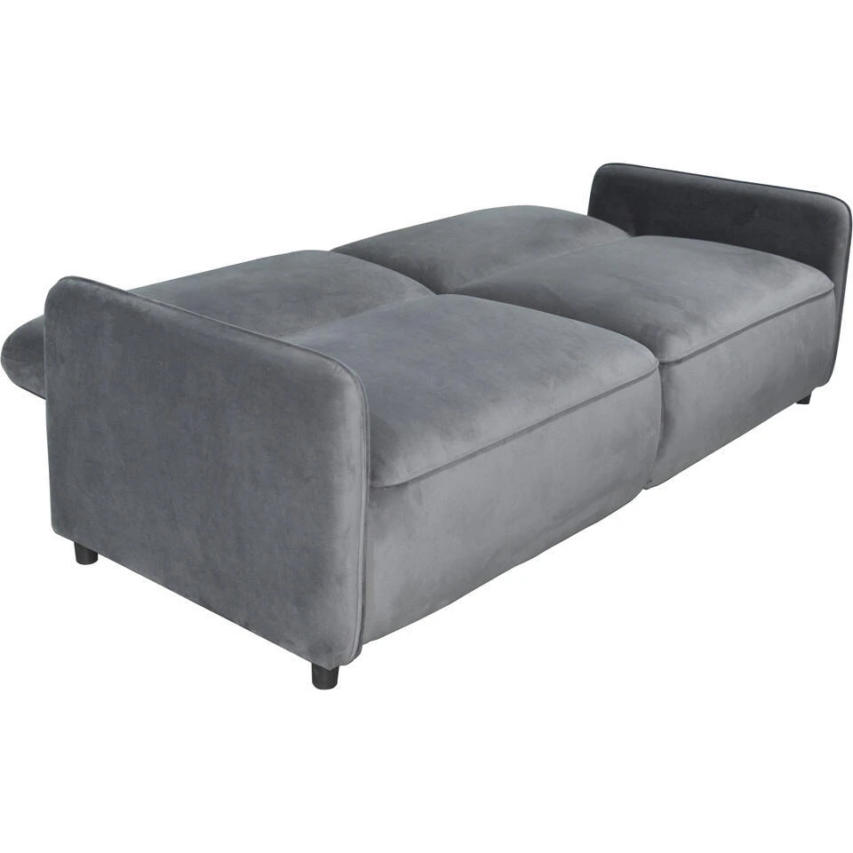 Alicia - Slaapbank 3-zits In Antraciet Fluweel 6 Alicia - Slaapbank 3-zits In Antraciet Fluweel - Afbeelding 4