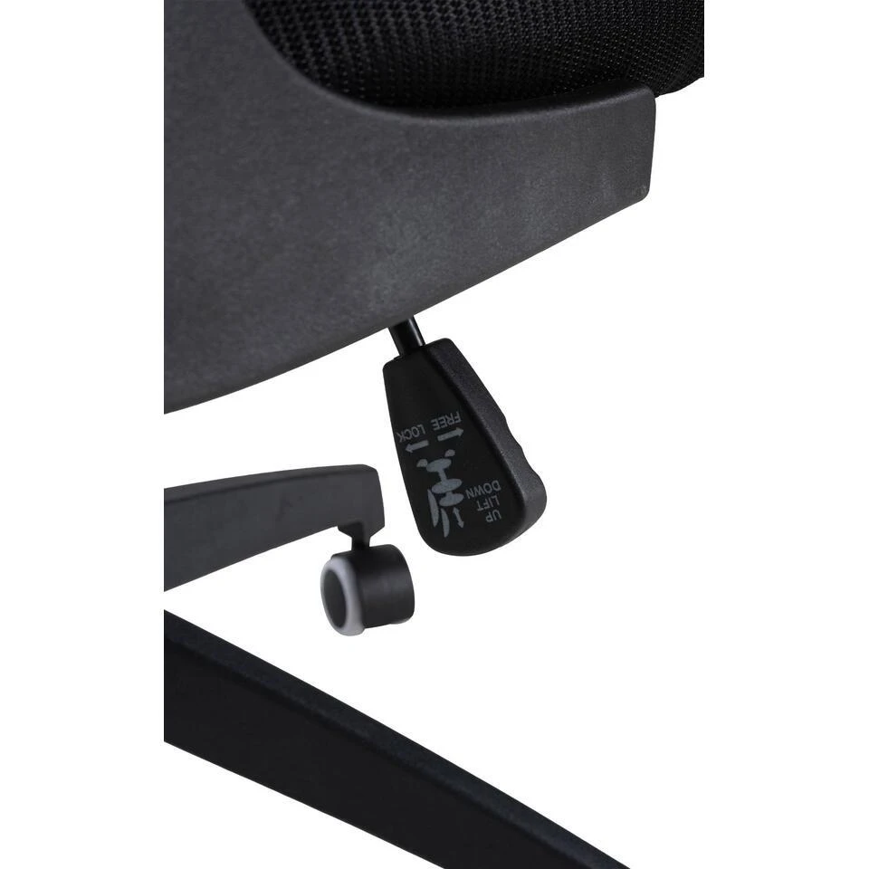 CLP Bureaustoel Hudson Stof - Zwart 7 CLP Bureaustoel Hudson Stof - Zwart - Afbeelding 5