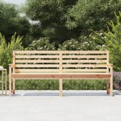 VidaXL - Tuinbank - Naturel - Massief Grenenhout - 203.5x48x91.5 Cm -Meubelpromotie d3509581057046d1844303d9fdfd5427