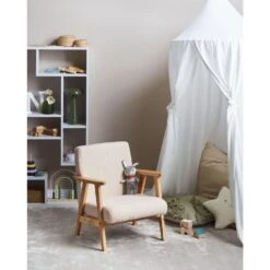 LINDE - Kinderfauteuil - Lichtbeige - Bouclé -Meubelpromotie d361afde7bc14f6e93e5b61e462f3900
