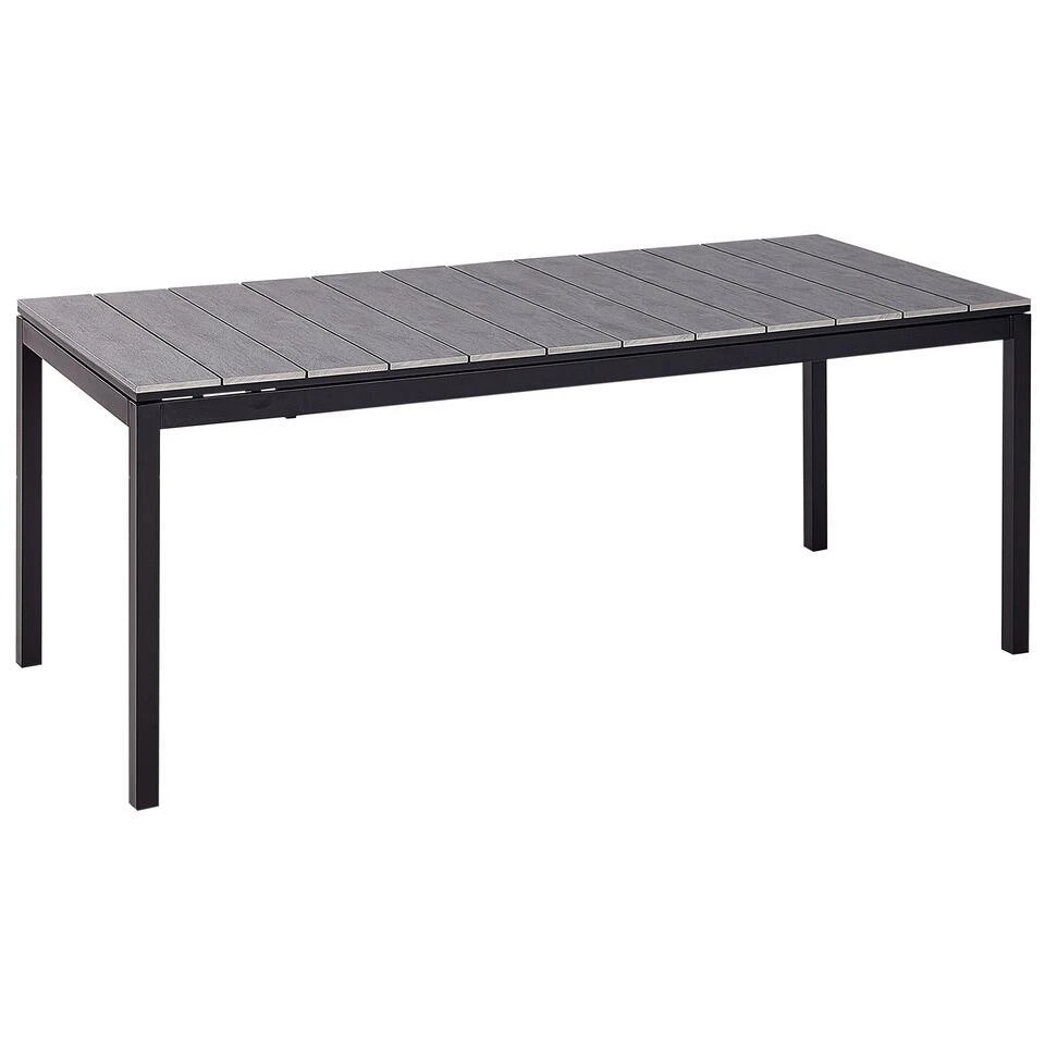 TOFANE - Eettafel Uitschuifbaar - Grijs - 198/248 X 90 - Aluminium 9 TOFANE - Eettafel Uitschuifbaar - Grijs - 198/248 X 90 - Aluminium - Afbeelding 7