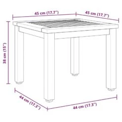 VidaXL - Tuinstafel - Bruin - Massief Acaciahout - 45 X 45 X 38 Cm 23 VidaXL - Tuinstafel - Bruin - Massief Acaciahout - 45 X 45 X 38 Cm -Meubelpromotie d5d1485077264e23ac0e5ea57fa28e51