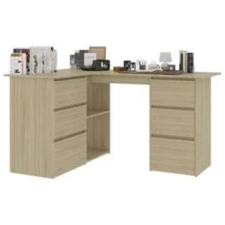 VidaXL - Hoekbureau - Bruin - Bewerkt Hout -Meubelpromotie d5d58ec2ede1413a8e55ba8975193083