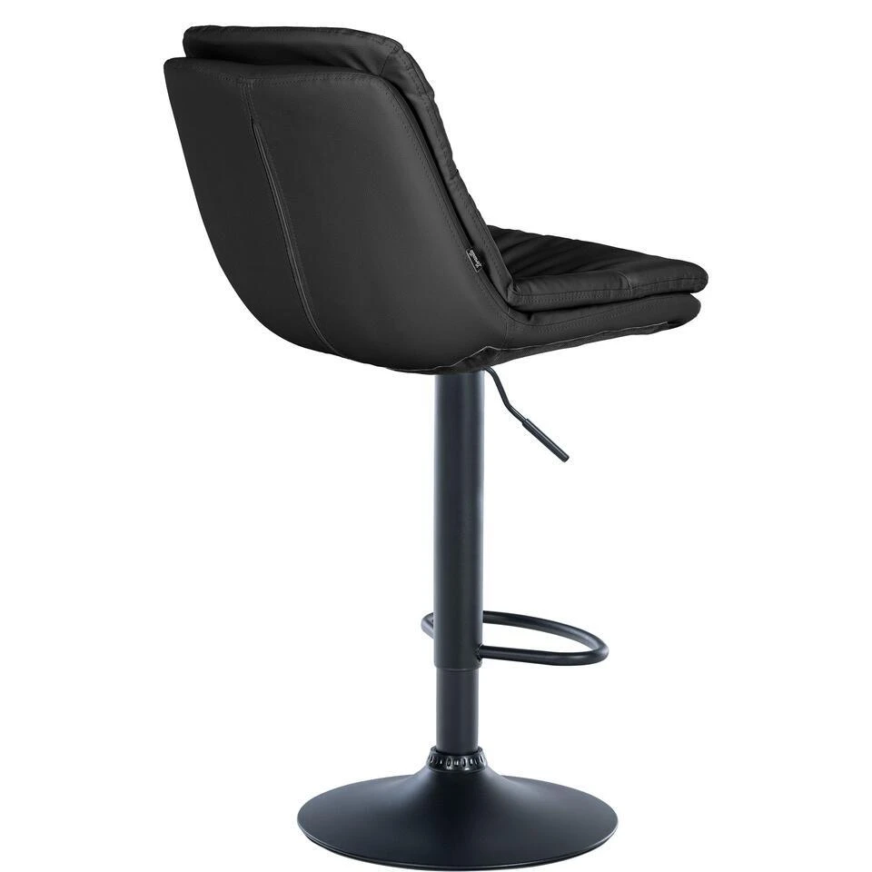 CLP Barkruk Laurel Zwart Frame - Kunstleer - Zwart 9 CLP Barkruk Laurel Zwart Frame - Kunstleer - Zwart - Afbeelding 7