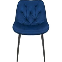 CLP Eetkamerstoel Wallace Zwart Frame - Fluweel - Blauw 12 CLP Eetkamerstoel Wallace Zwart Frame - Fluweel - Blauw -Meubelpromotie d67b40129f3f46949621df2cd25a48f1