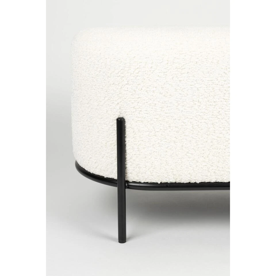 Housecraft Living Boz Hocker/ Bankje Off-White - Wit 5 Housecraft Living Boz Hocker/ Bankje Off-White - Wit - Afbeelding 3