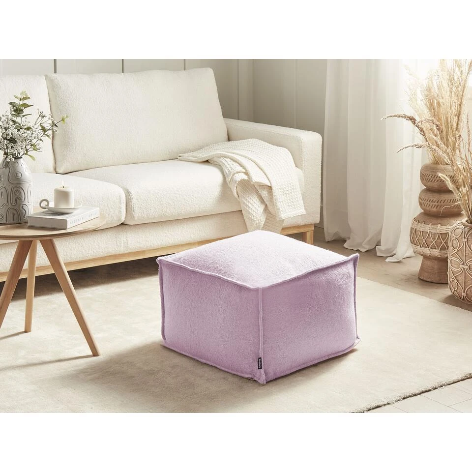 SHERALI - Poef - Roze - Katoen 4 SHERALI - Poef - Roze - Katoen - Afbeelding 2