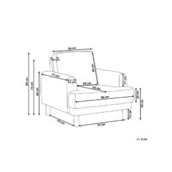 TUVE - Fauteuil - Taupe - Polyester -Meubelpromotie d7bfd43a4fd2461aae57b7a84f38b837