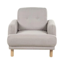 TUVE - Fauteuil - Taupe - Polyester -Meubelpromotie d7ce622f6bf94864ada16705f7a559e1